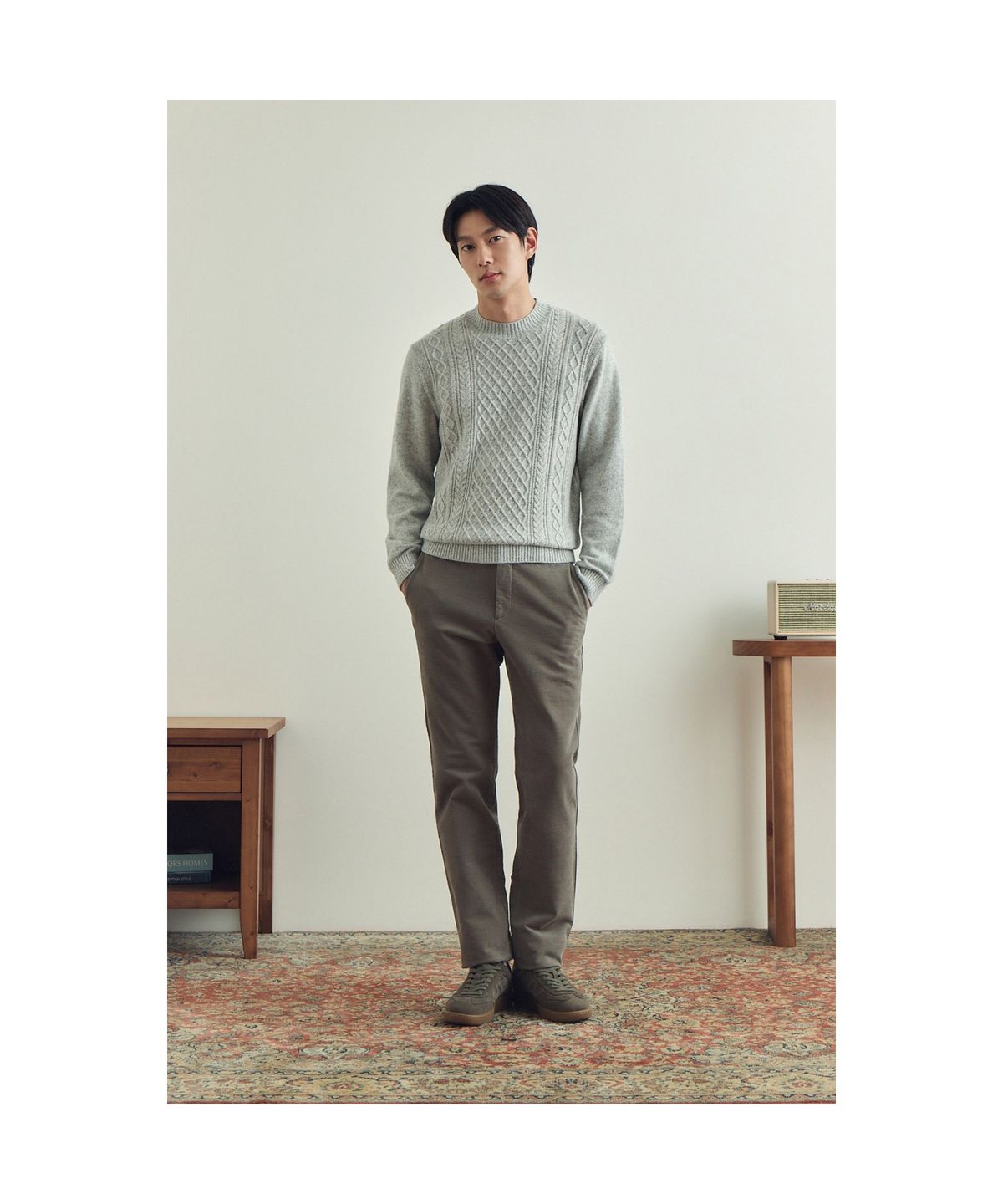 브렌우드(BRENTWOOD) 변형 몰스킨 솔리드 기모 팬츠  BRPAW25611GYL