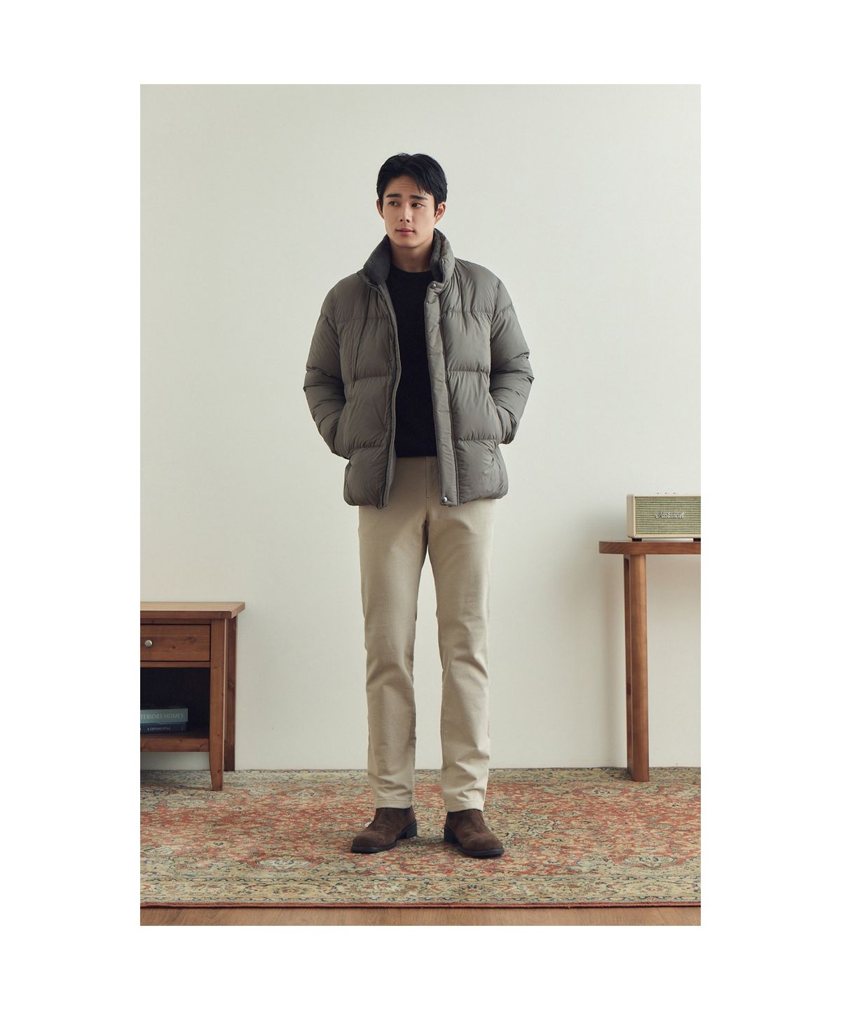 브렌우드(BRENTWOOD) 변형 몰스킨 솔리드 기모 팬츠  BRPAW25611IVX