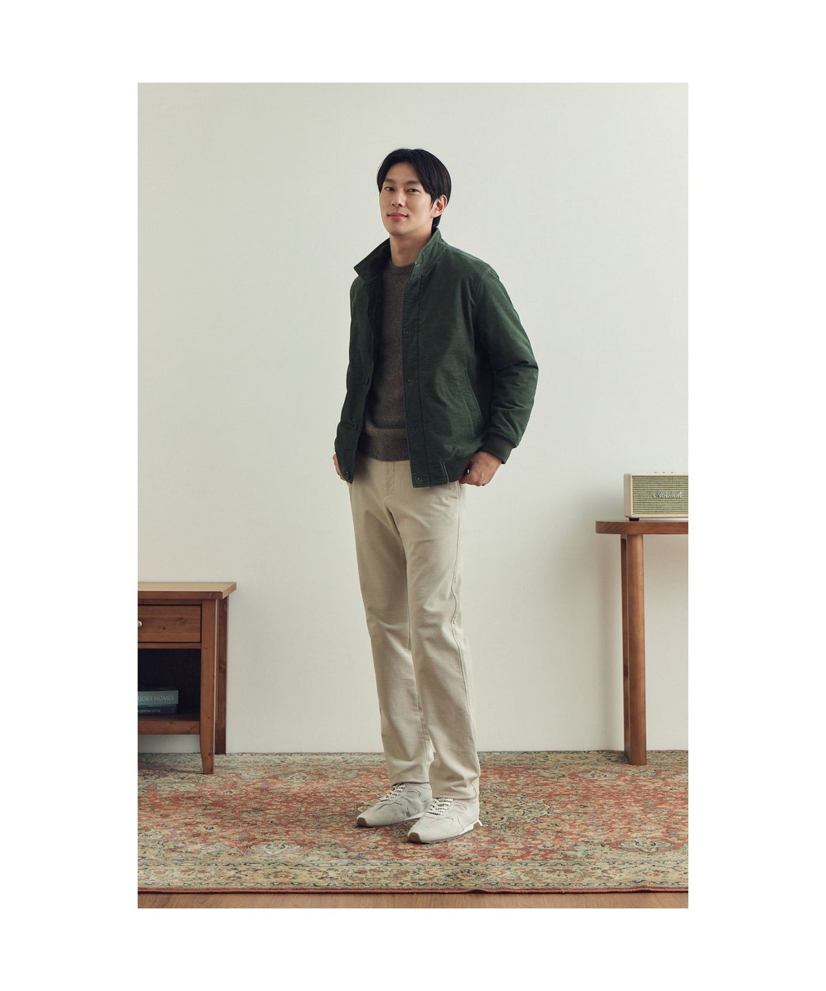 브렌우드(BRENTWOOD) 변형 몰스킨 솔리드 기모 팬츠  BRPAW25611IVX