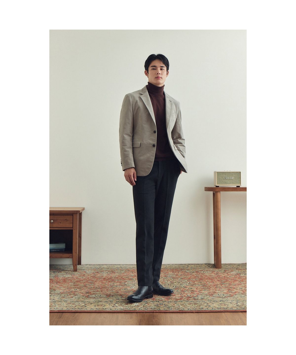 브렌우드(BRENTWOOD) 솔리드 트윌 조직 몰스킨 자켓 BRJCW25511GYL