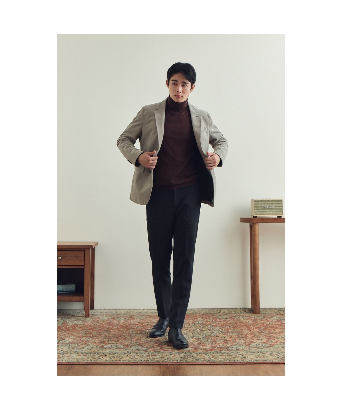 브렌우드(BRENTWOOD) 솔리드 트윌 조직 몰스킨 자켓 BRJCW25511GYL
