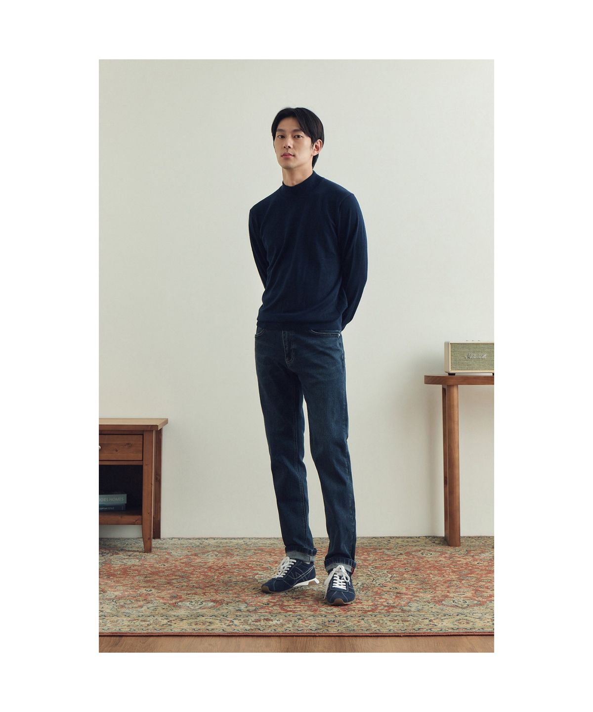 브렌우드(BRENTWOOD) [에센셜스] 솔리드 워셔블 하프터틀넥 스웨터 BRWAW25531BUX