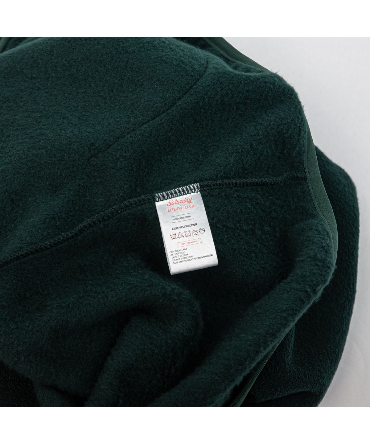 세러데이 레저 클럽(SATURDAY LEISURE CLUB) Leisure Terry Fleece Half Zip-Up Sweater(Unisex) - British Racing Green & Ivory