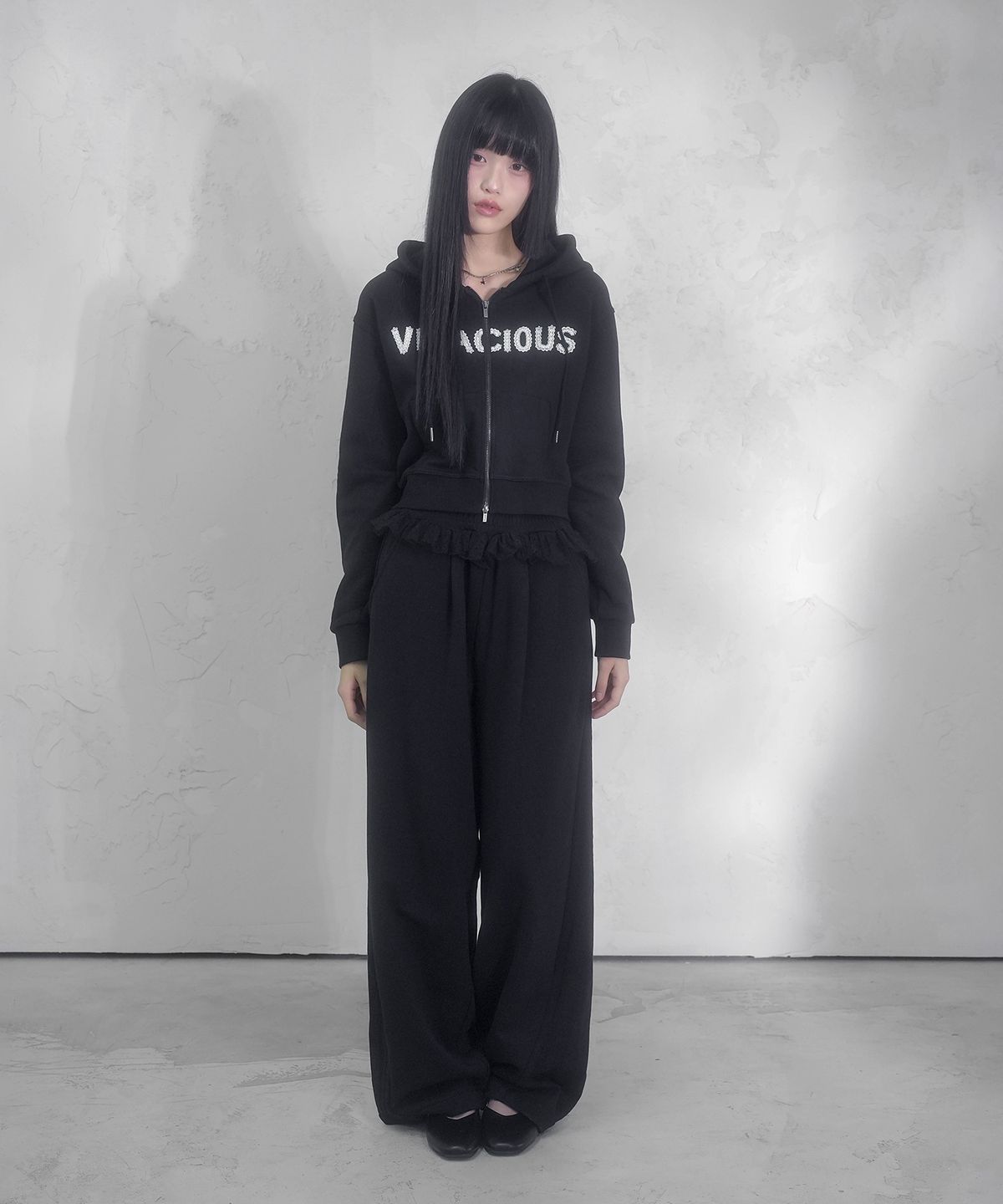 비바셔스(VIVACIOUS) [SET] Halo Hoody Zip-up&Romance Track Pants_4Colors