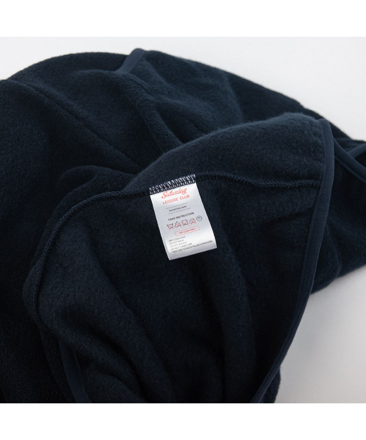 세러데이 레저 클럽(SATURDAY LEISURE CLUB) Leisure Terry Fleece Half Zip-Up Sweater(Unisex) - Navy & Ivory