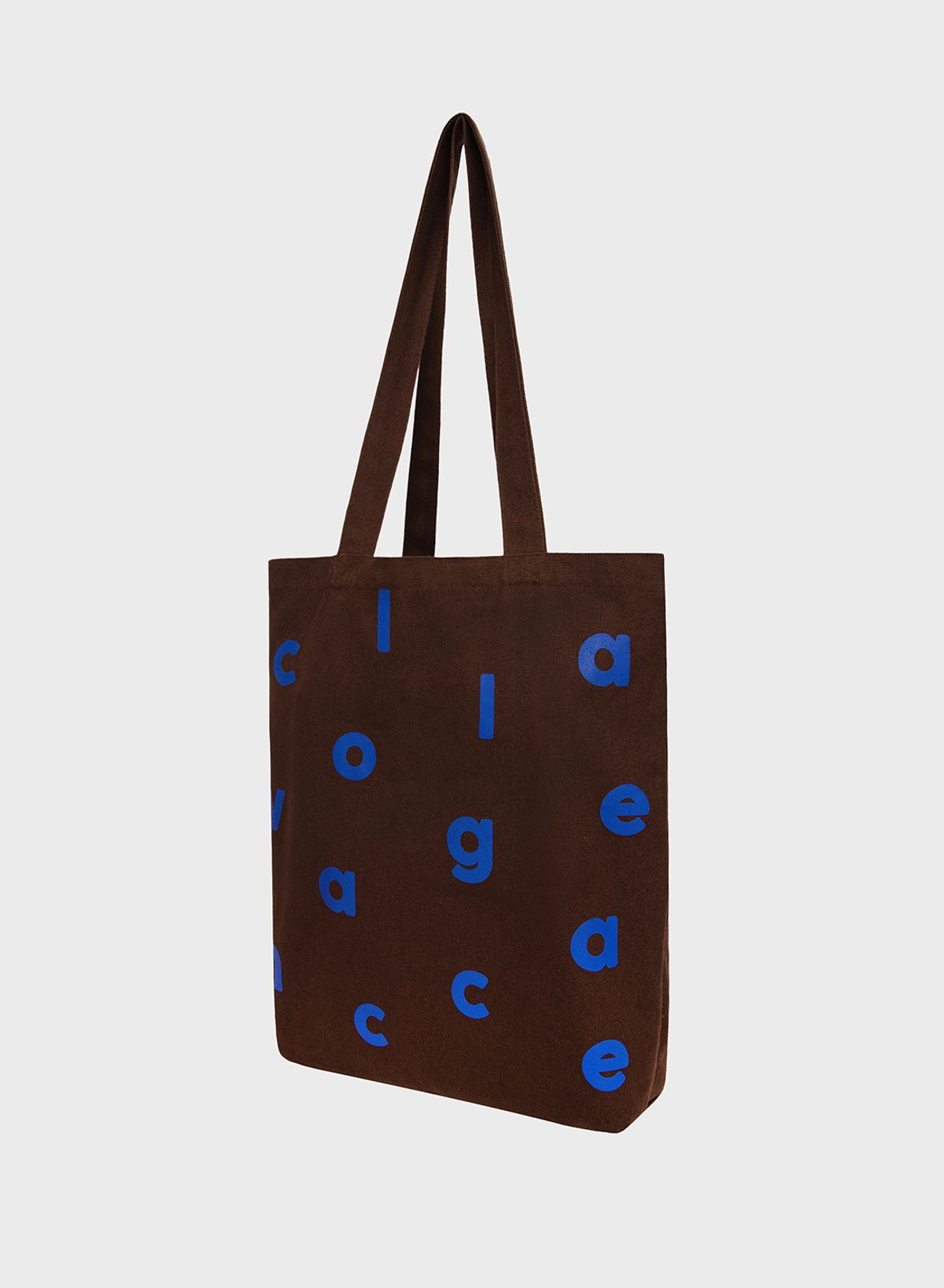 꼴라주바캉스(COLLAGEVACANCE) Logo Alphabet Cotton Bag - Brown (에코백)