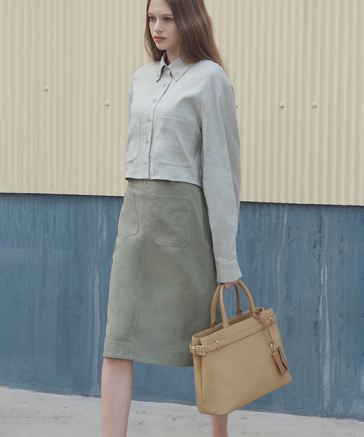 끌라베(CLAVE) 올리비아 베이지 토트백 (OLIVIA Beige Tote Bag)