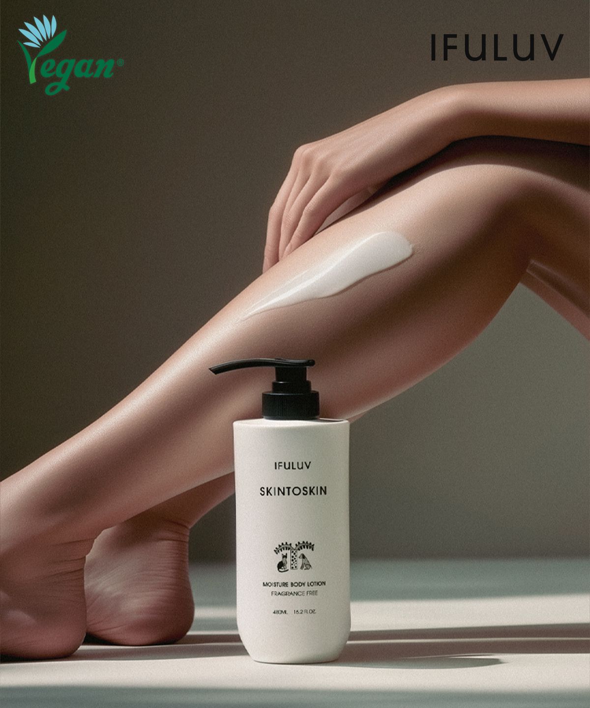 이퓨럽(IFULUV) 스킨투스킨 모이스쳐 저자극 무향 보습 바디로션 480ml