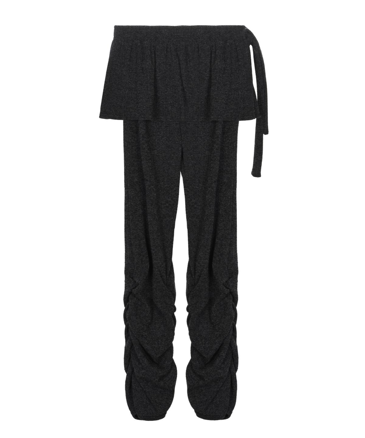 닉앤니콜(NICK&NICOLE) SHIRRING LAYERED SKIRT PANTS_CHARCOAL