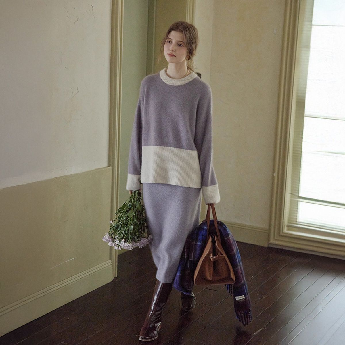 프라우드 마리(PROUD MARY) PM_Soft lavender pullover sweater