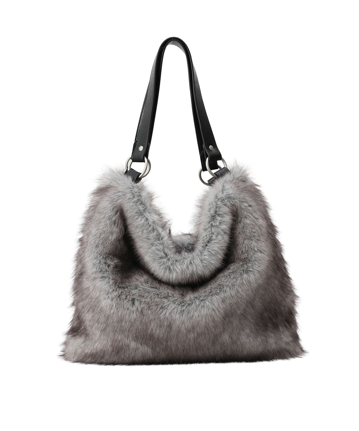 샌드뮤지엄(SAND MUSEUM) FLAP HOBO BAG [Fur Gray]