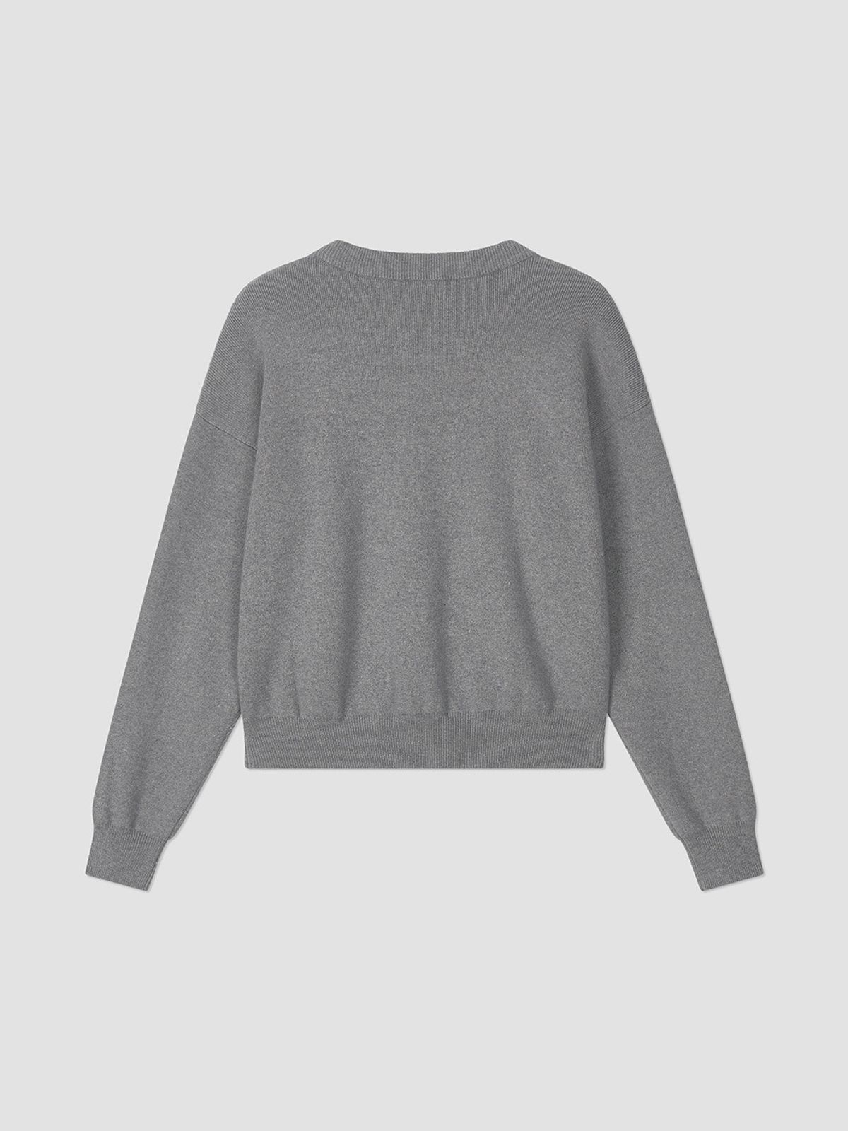 앤하츠(ANNEHEARTS) Heartlogo Round Knit Charcoal