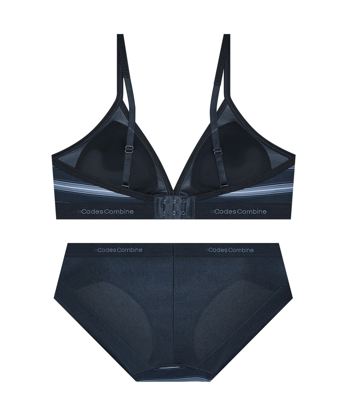 코데즈컴바인 이너웨어(CODES COMBINE INNERWEAR) 블루쉐이드 라이트골지 브라렛 햄팬티 세트