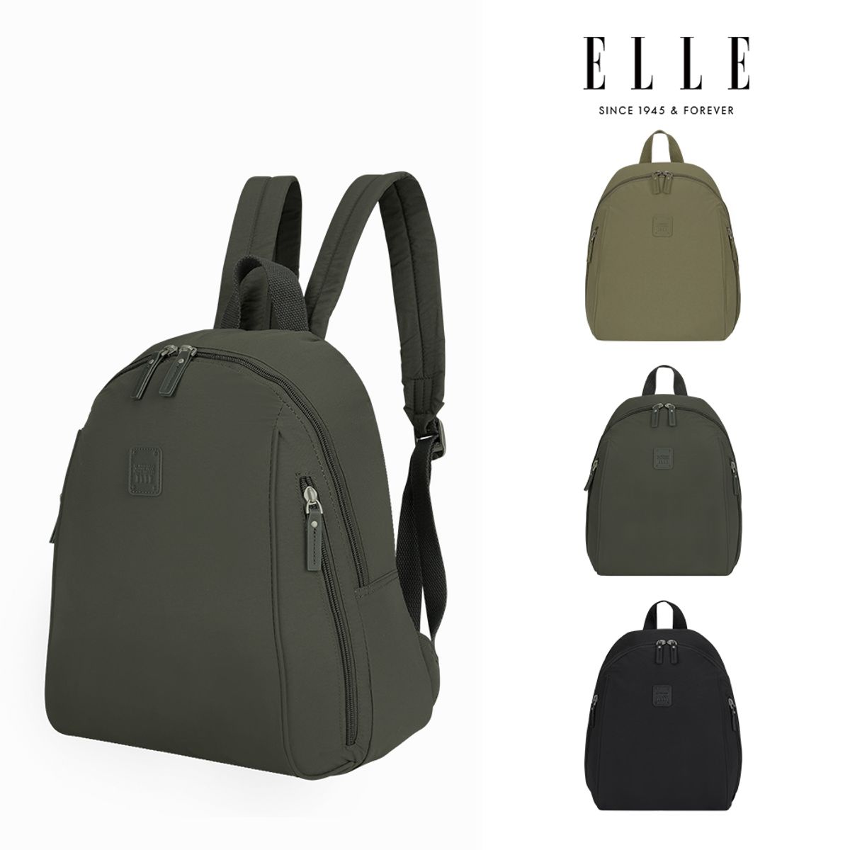 엘르(ELLE) 여성 캐주얼 여행용 학생 나일론 백팩 다아