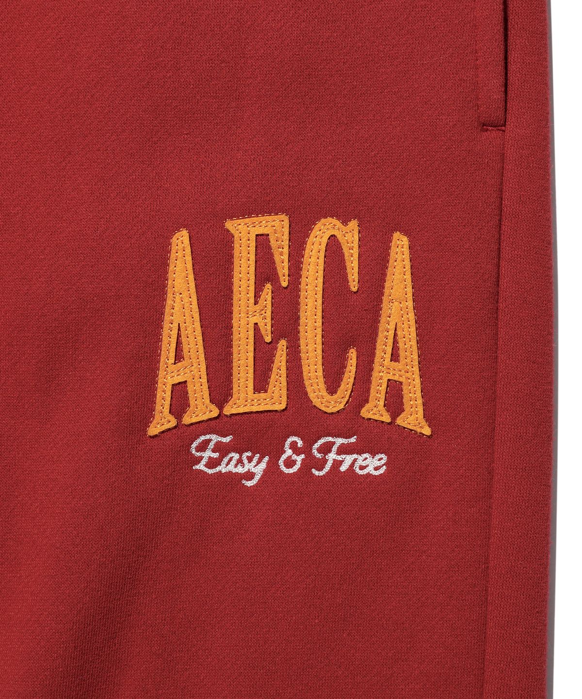 에이카화이트(AECA) AECA ARCH FELT BRUSHED SWEAT PANTS-BURGUNDY