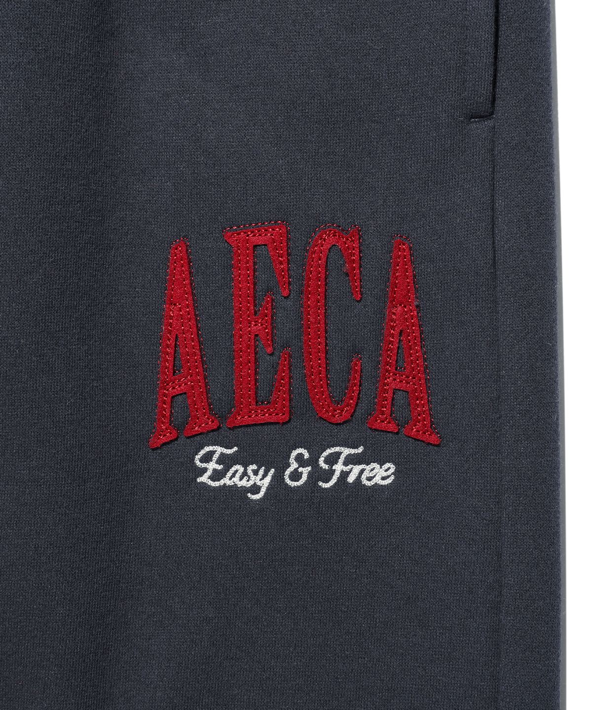 에이카화이트(AECA) AECA ARCH FELT BRUSHED SWEAT PANTS-NAVY