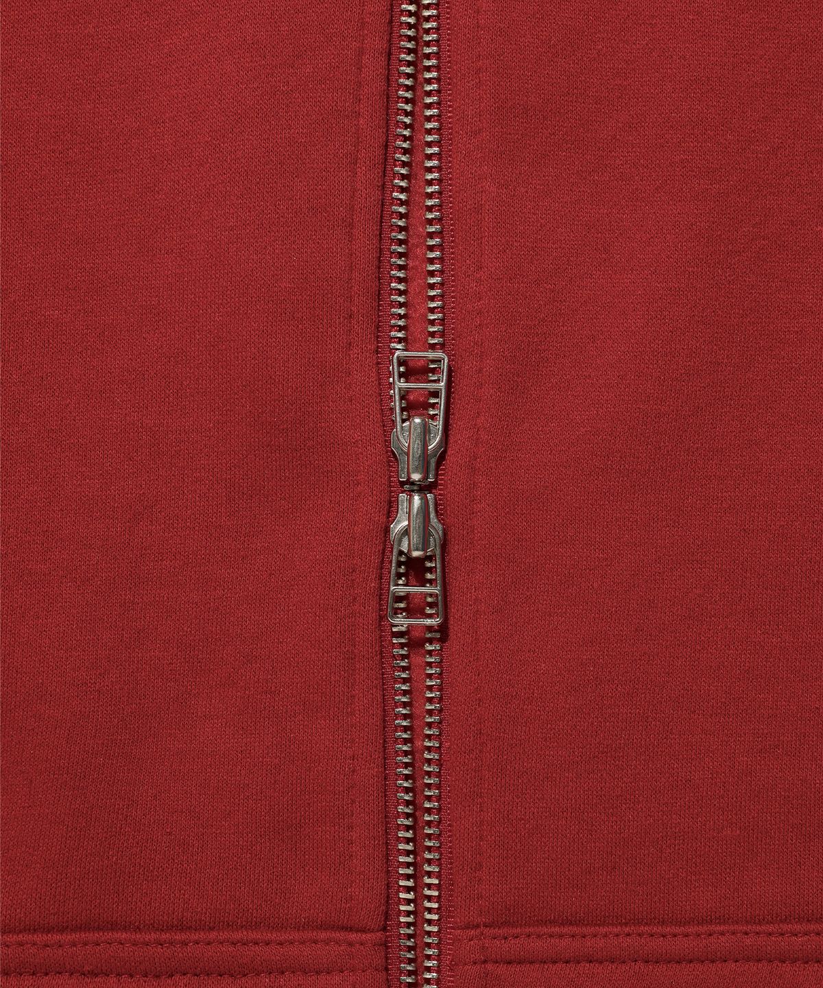 에이카화이트(AECA) AECA ARCH FELT BRUSHED ZIP UP HOODIE-BURGUNDY