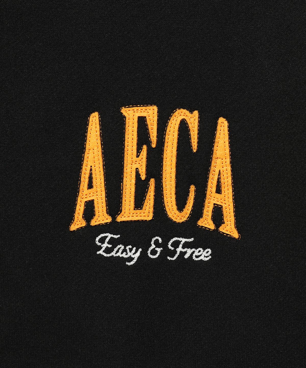 에이카화이트(AECA) AECA ARCH FELT BRUSHED ZIP UP HOODIE-BLACK