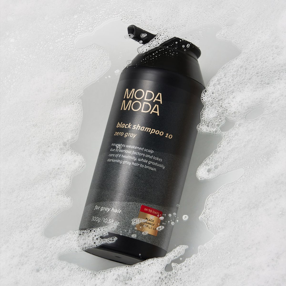 모다모다(MODAMODA) 제로 그레이 블랙 10 새치 케어 3세대 샴푸 300g 1통