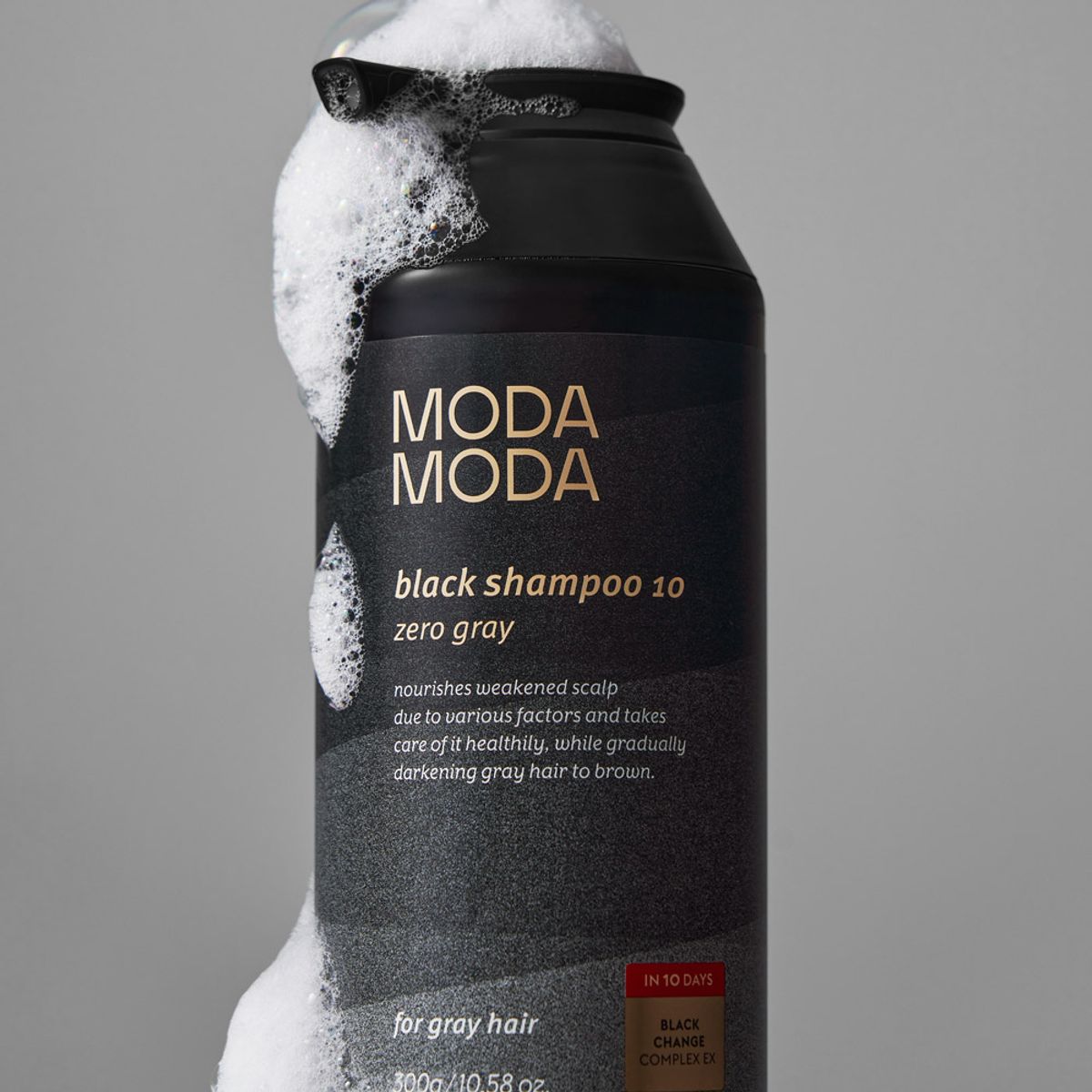 모다모다(MODAMODA) 제로 그레이 블랙 10 새치 케어 3세대 샴푸 300g 1통