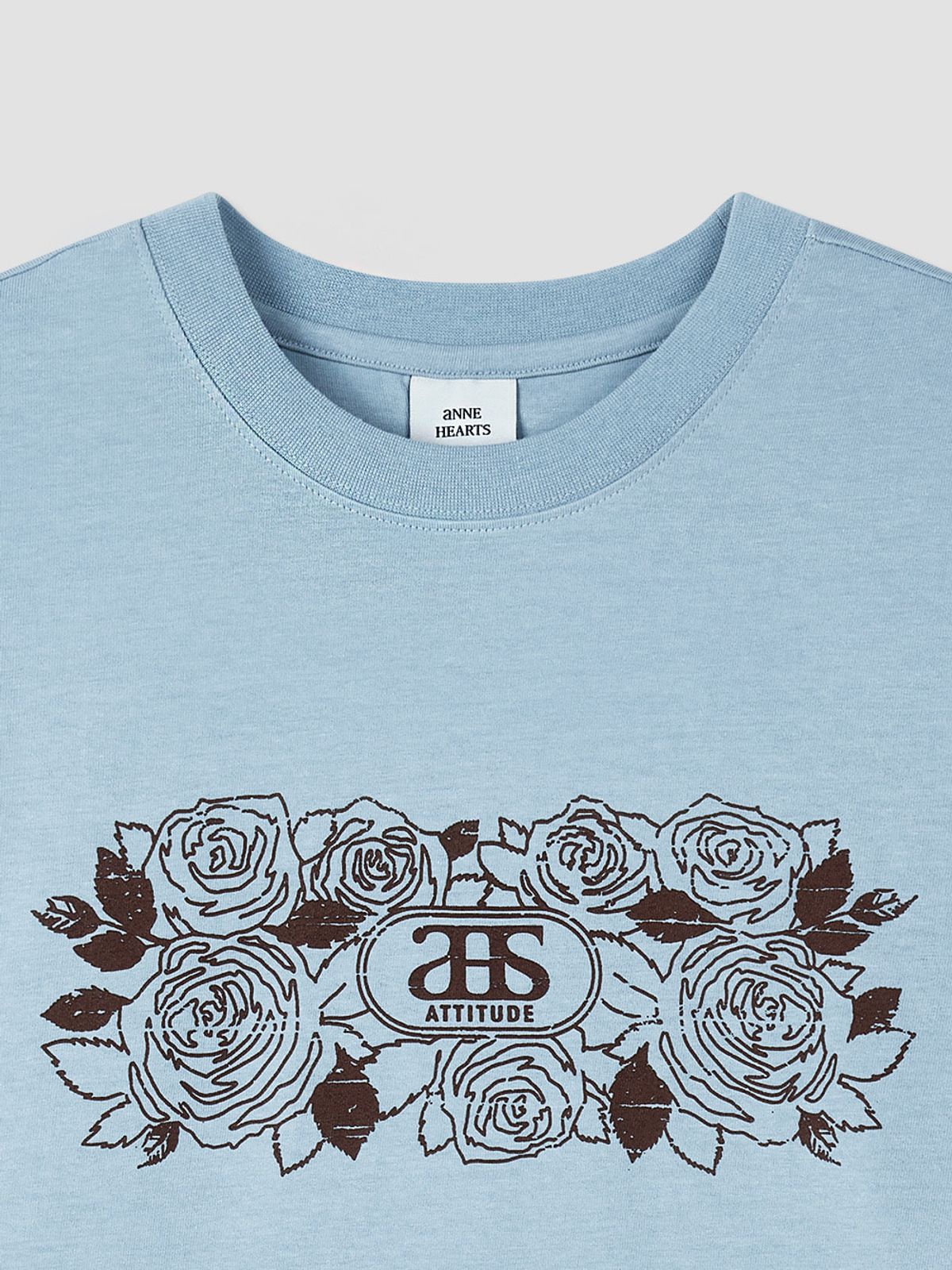 앤하츠(ANNEHEARTS) Rosevine Path Graphic T Blue
