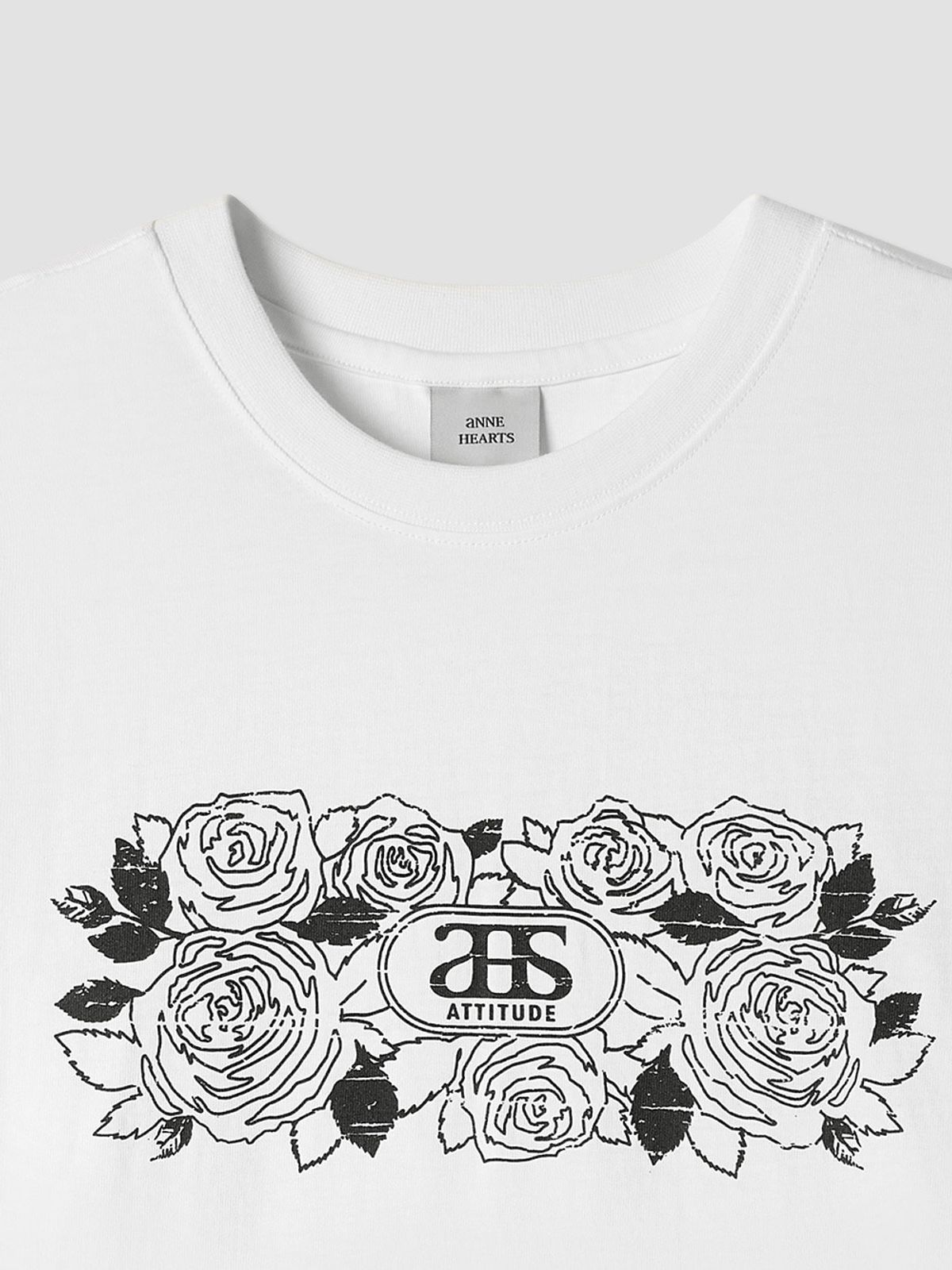앤하츠(ANNEHEARTS) Rosevine Path Graphic T Ivory