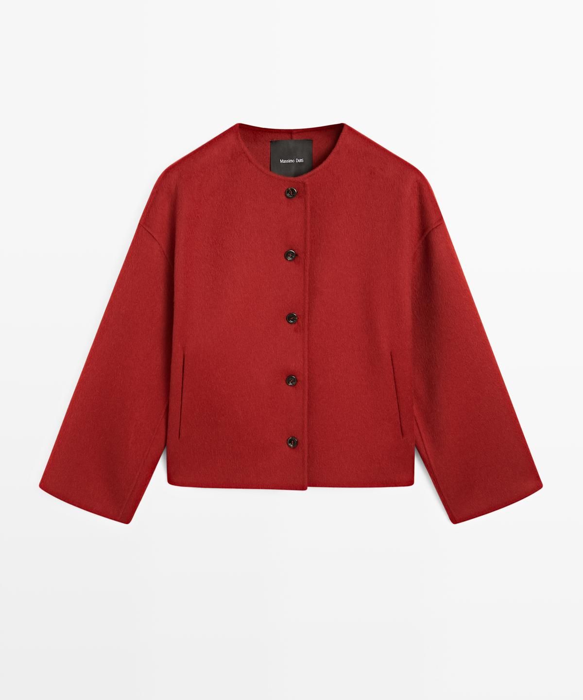 마시모두띠(MASSIMO DUTTI) 심 디테일 울 블렌드 자켓