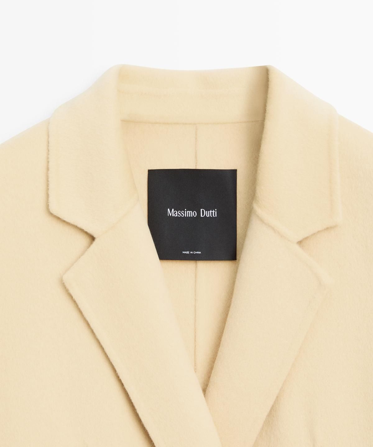 마시모두띠(MASSIMO DUTTI) 울 블렌드 롱 더블 브레스티드 코트