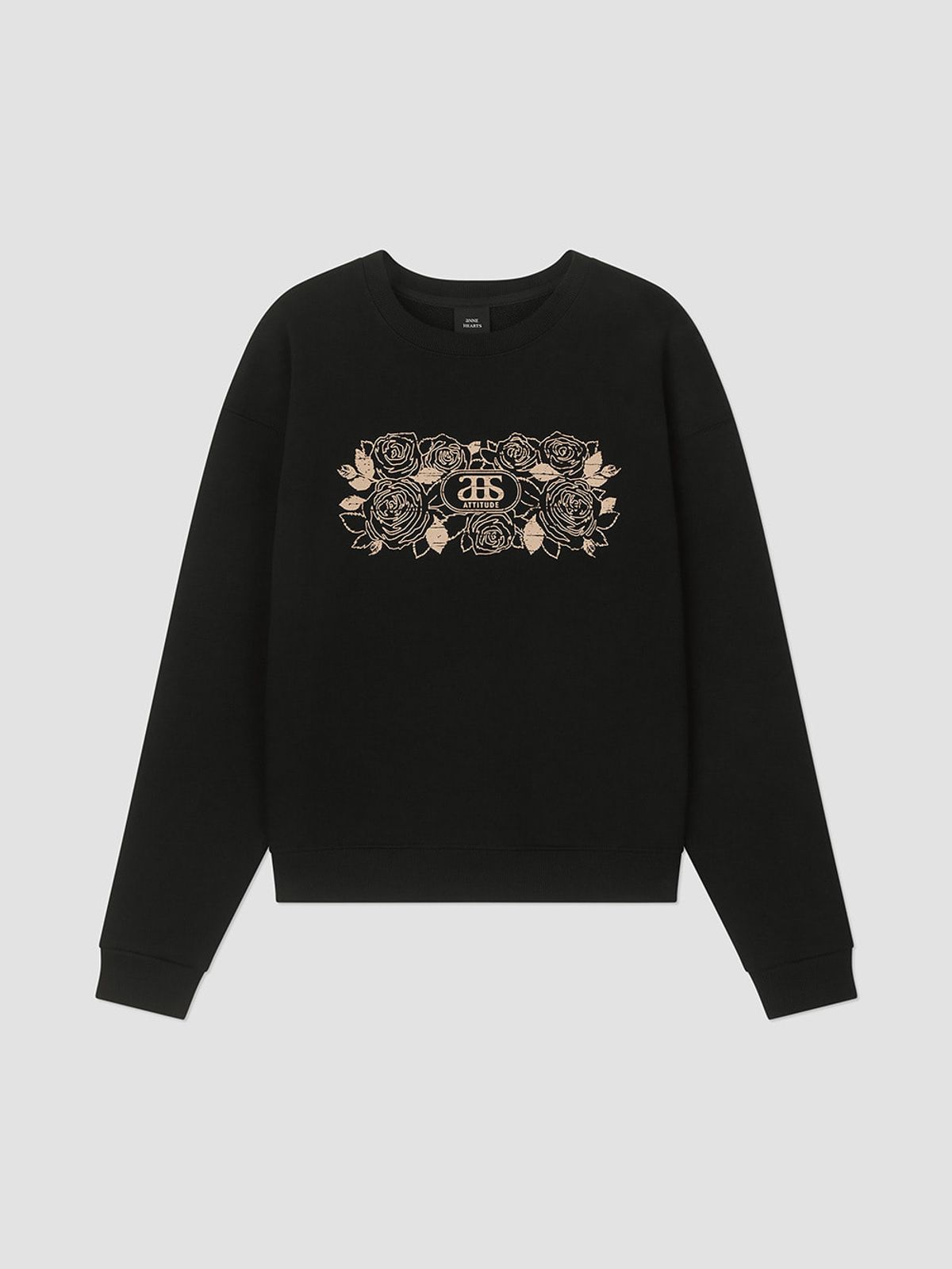 앤하츠(ANNEHEARTS) Rosevine Sweatshirts Black