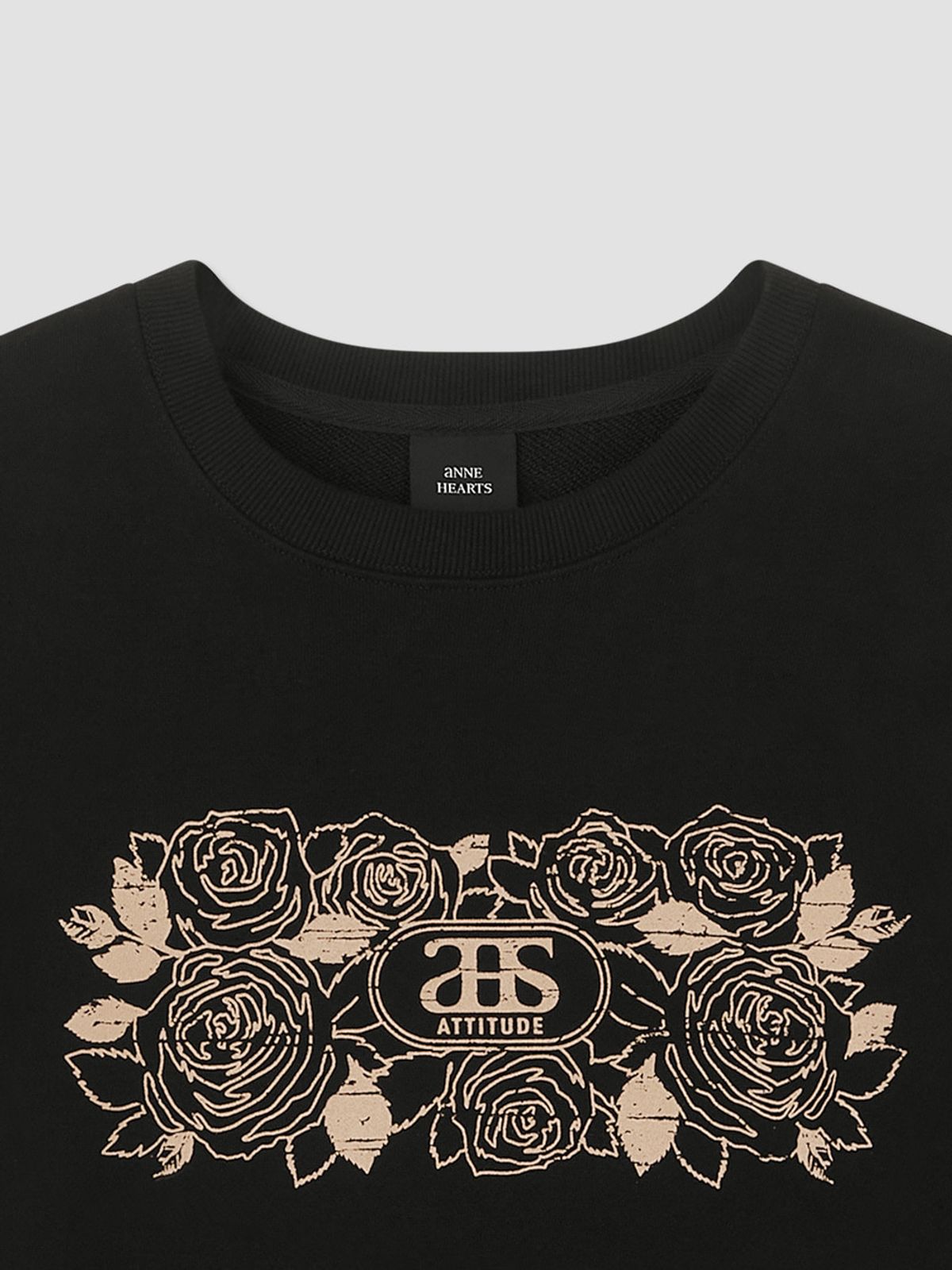 앤하츠(ANNEHEARTS) Rosevine Sweatshirts Black
