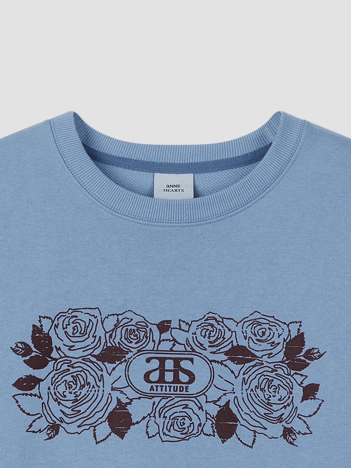 앤하츠(ANNEHEARTS) Rosevine Sweatshirts Blue