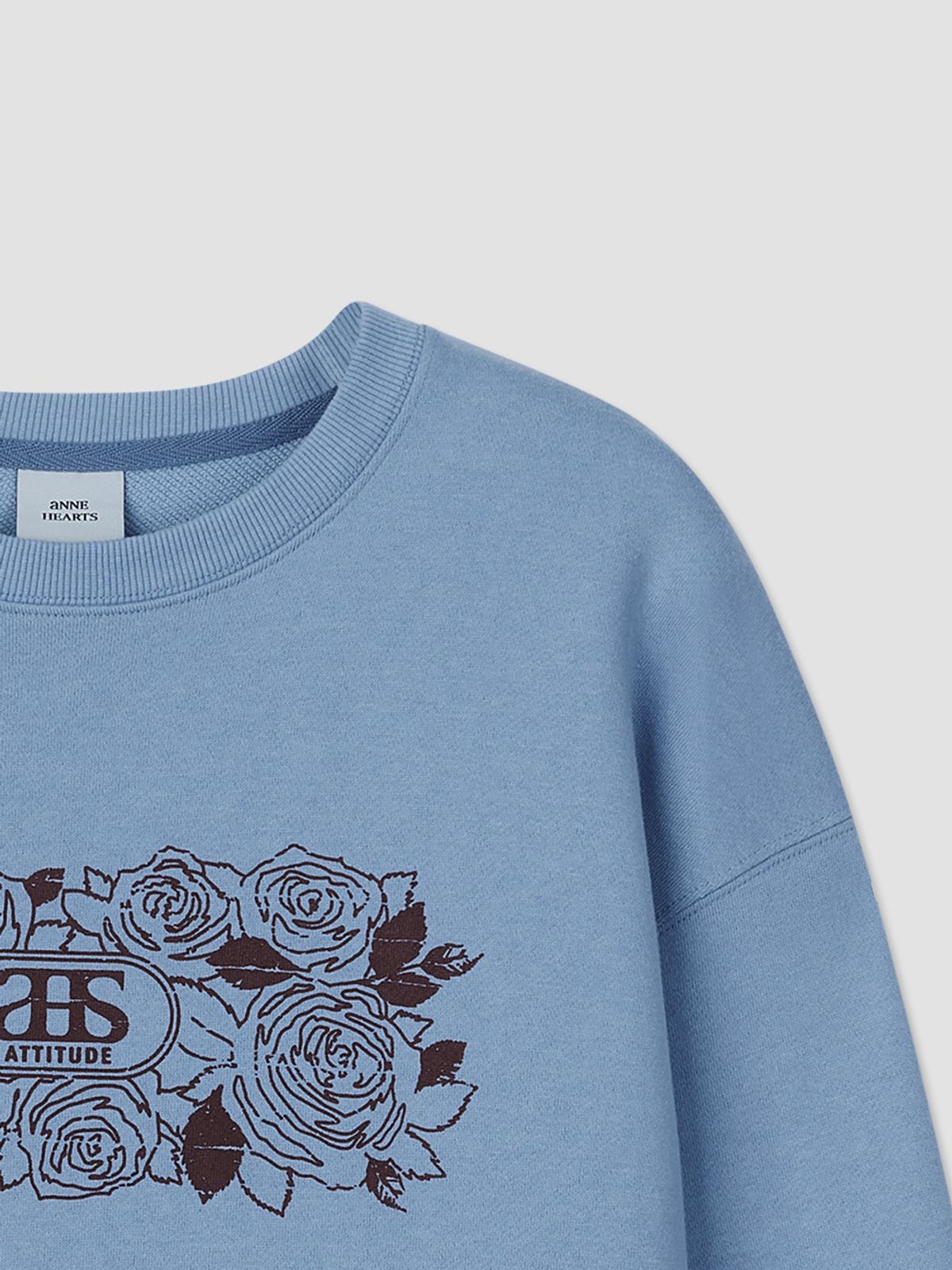 앤하츠(ANNEHEARTS) Rosevine Sweatshirts Blue