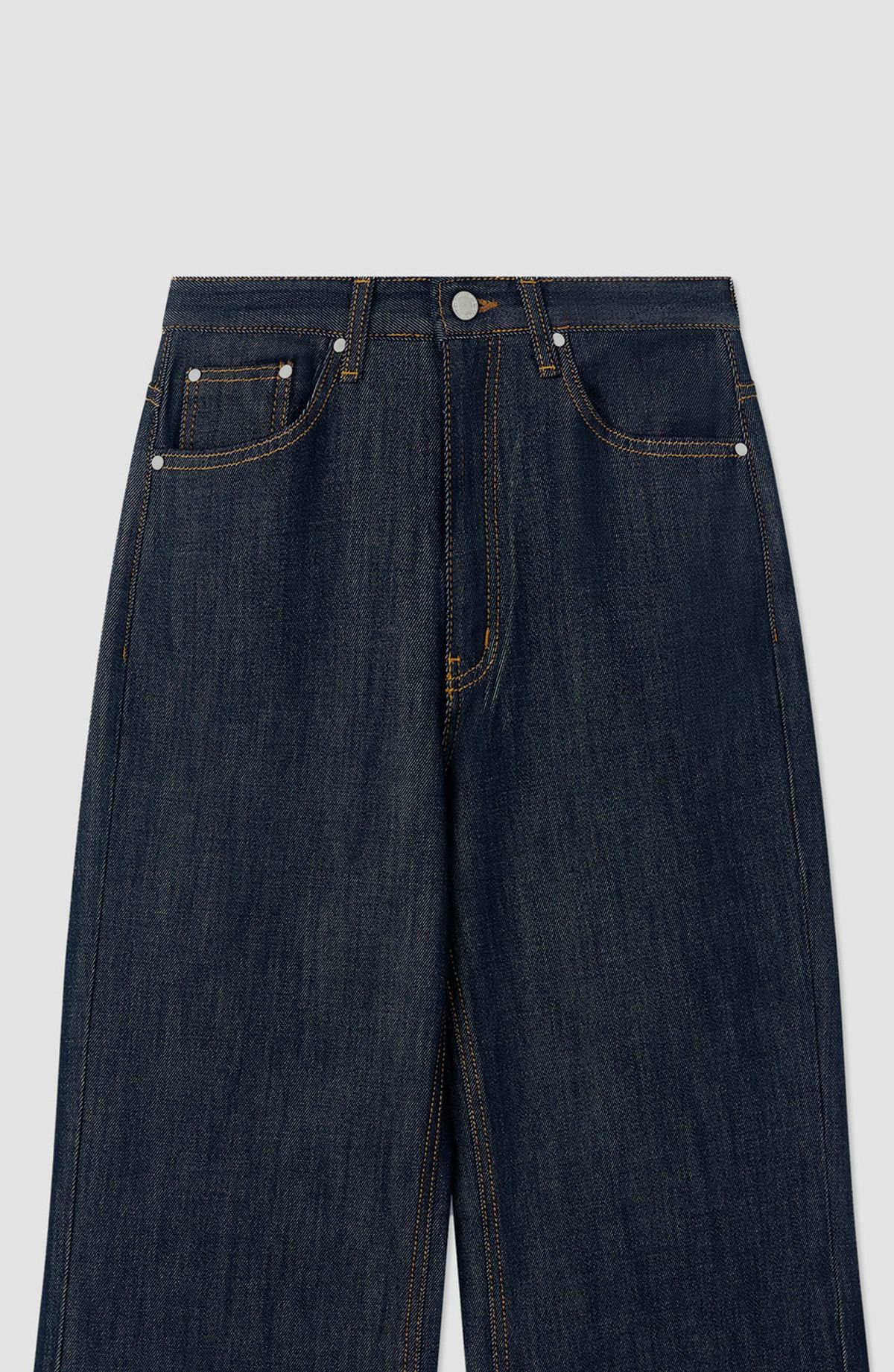앤하츠(ANNEHEARTS) Non-faded Denim Pants Dark Blue