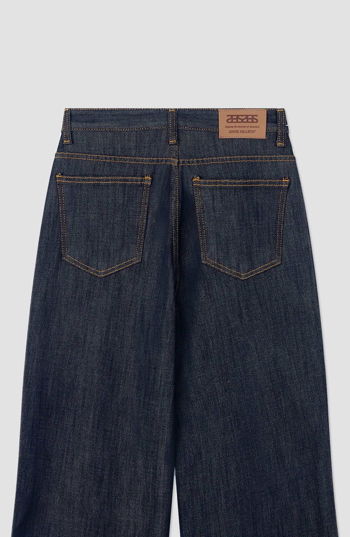 앤하츠(ANNEHEARTS) Non-faded Denim Pants Dark Blue
