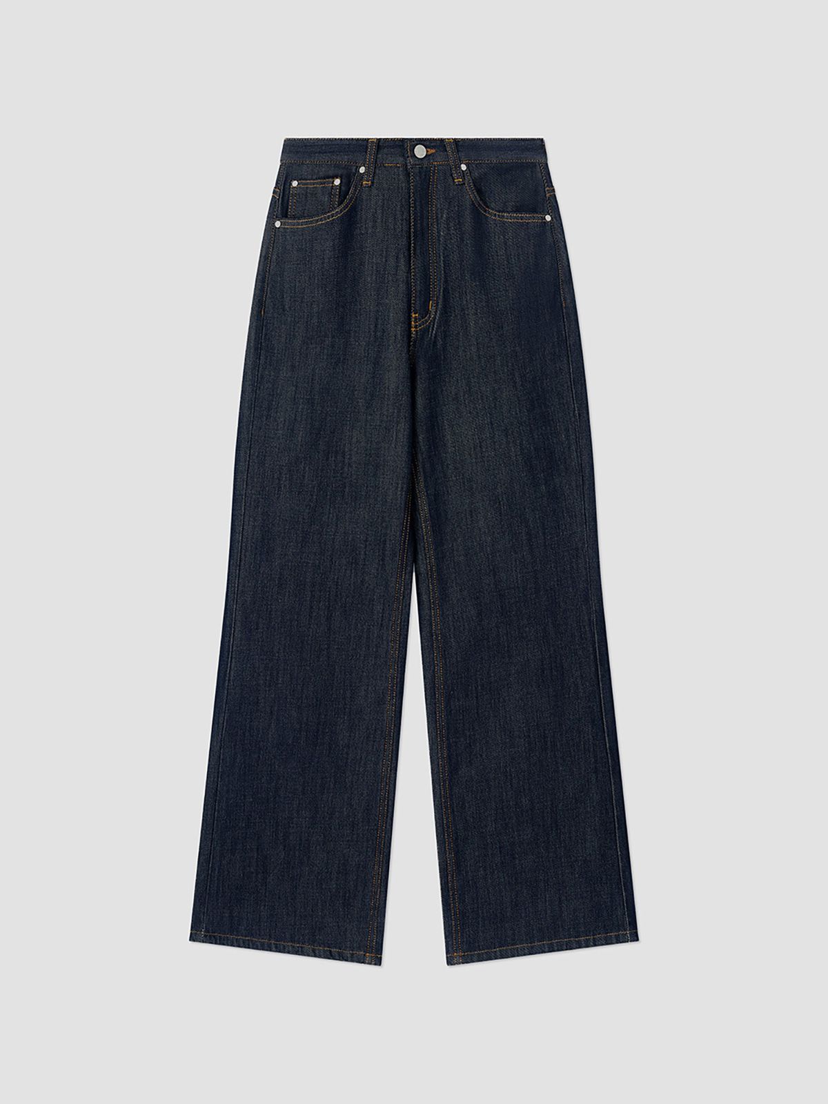 앤하츠(ANNEHEARTS) Non-faded Denim Pants Dark Blue