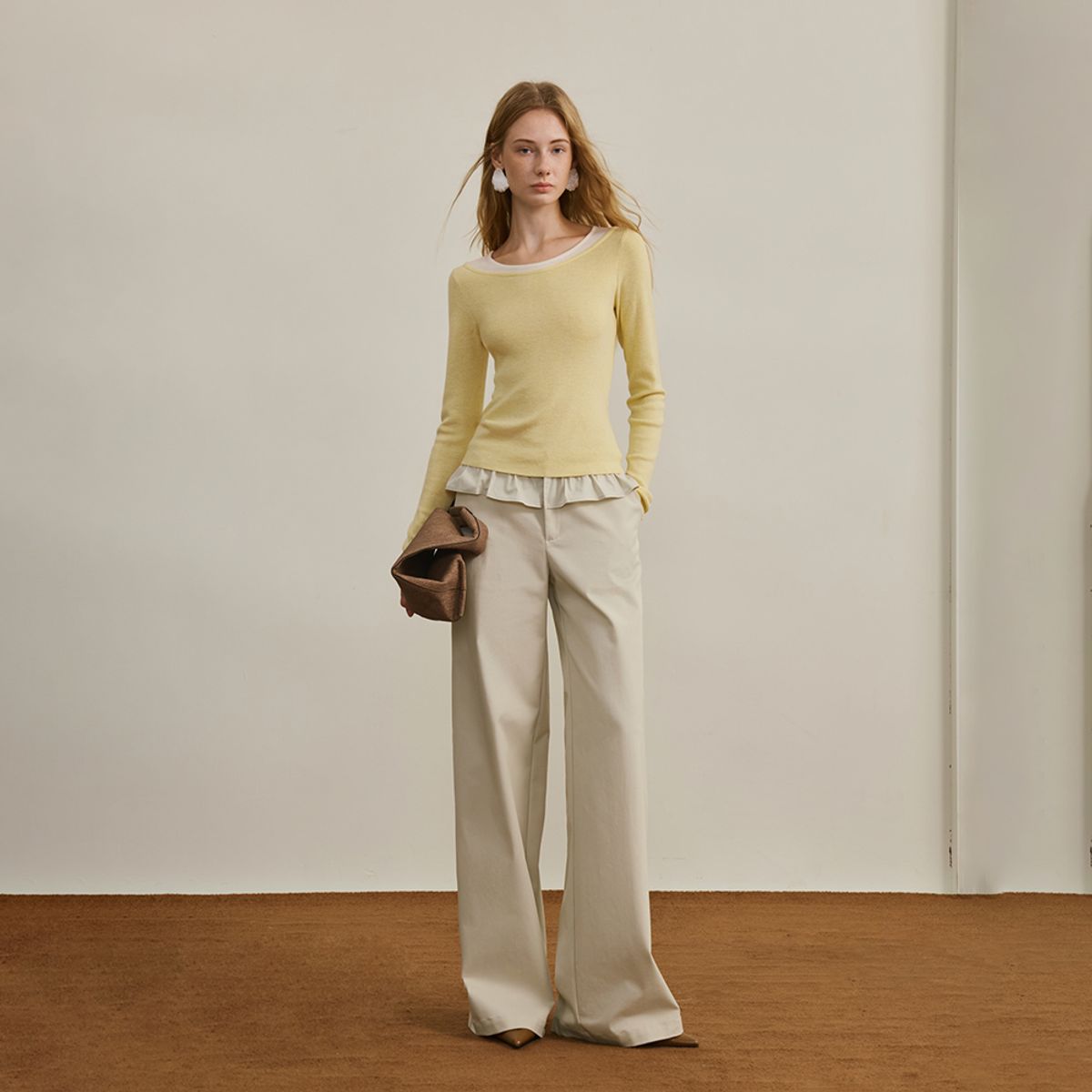 와이와이아이엠(YYIAM) YY_Lace splicing wide pants