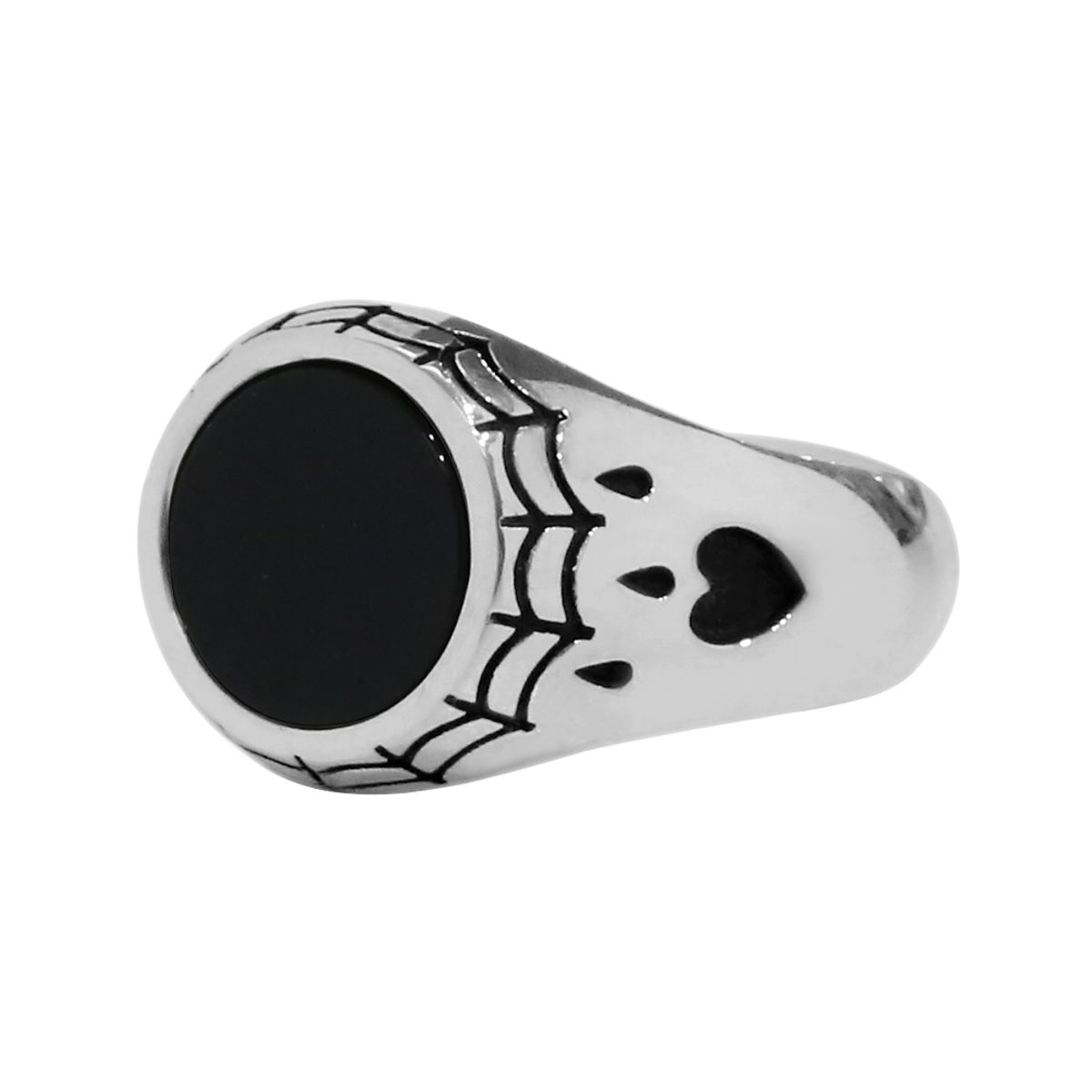 어나니머스아티즌(ANONYMOUS ARTISAN) Heart Web Onyx Ring