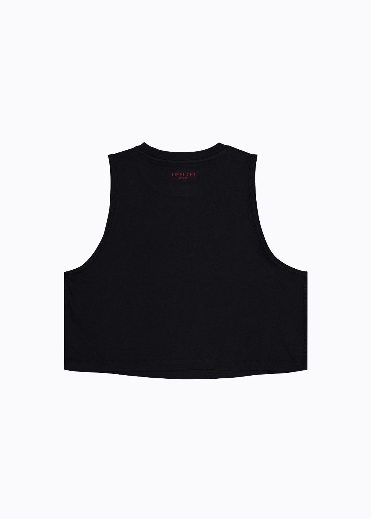 라임라잇 어패럴(LIMELIGHT APPAREL) 애슬릿 우먼즈 크롭 슬리브리스 (블랙/레드)