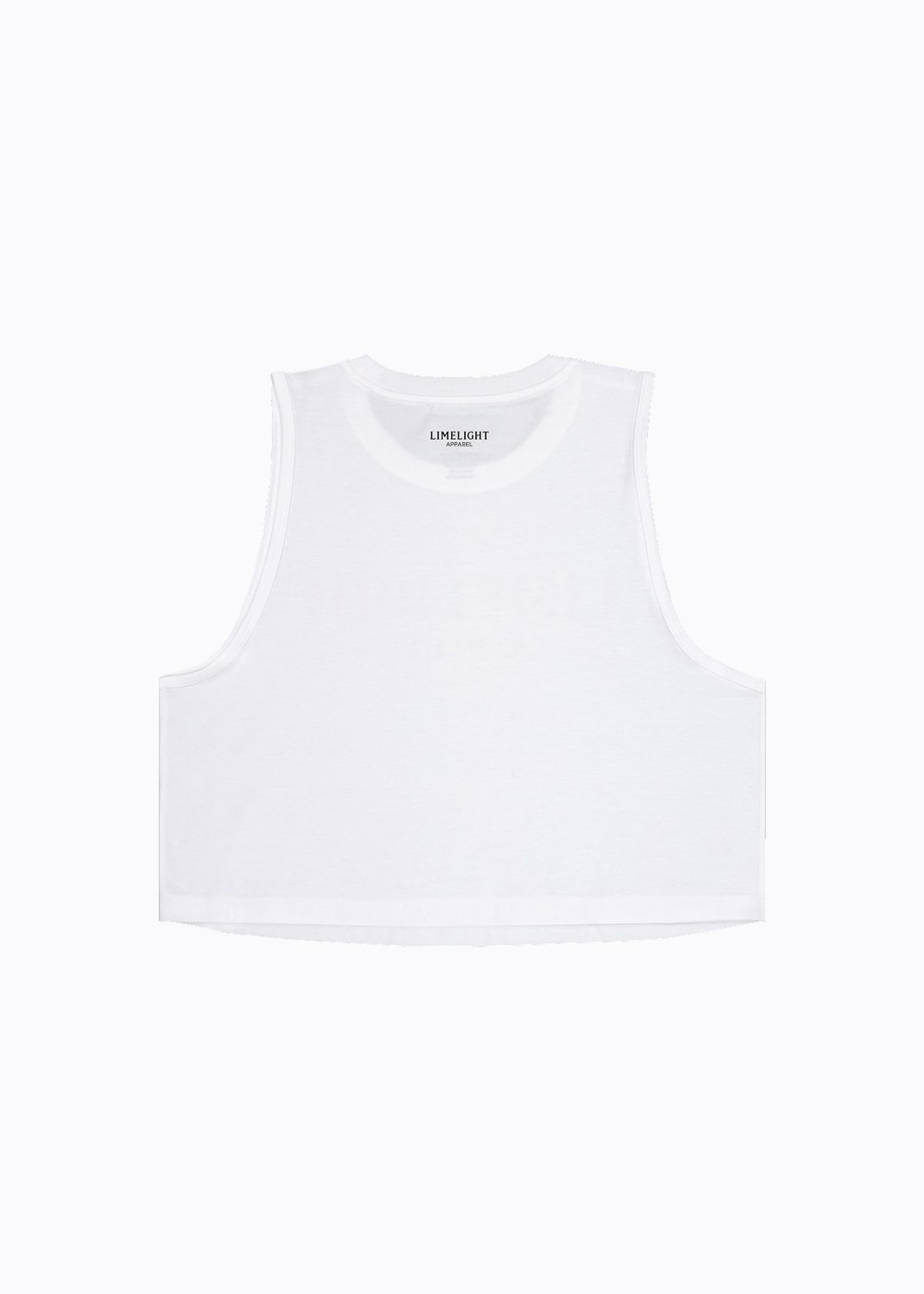 라임라잇 어패럴(LIMELIGHT APPAREL) 애슬릿 우먼즈 크롭 슬리브리스 (화이트/블랙)