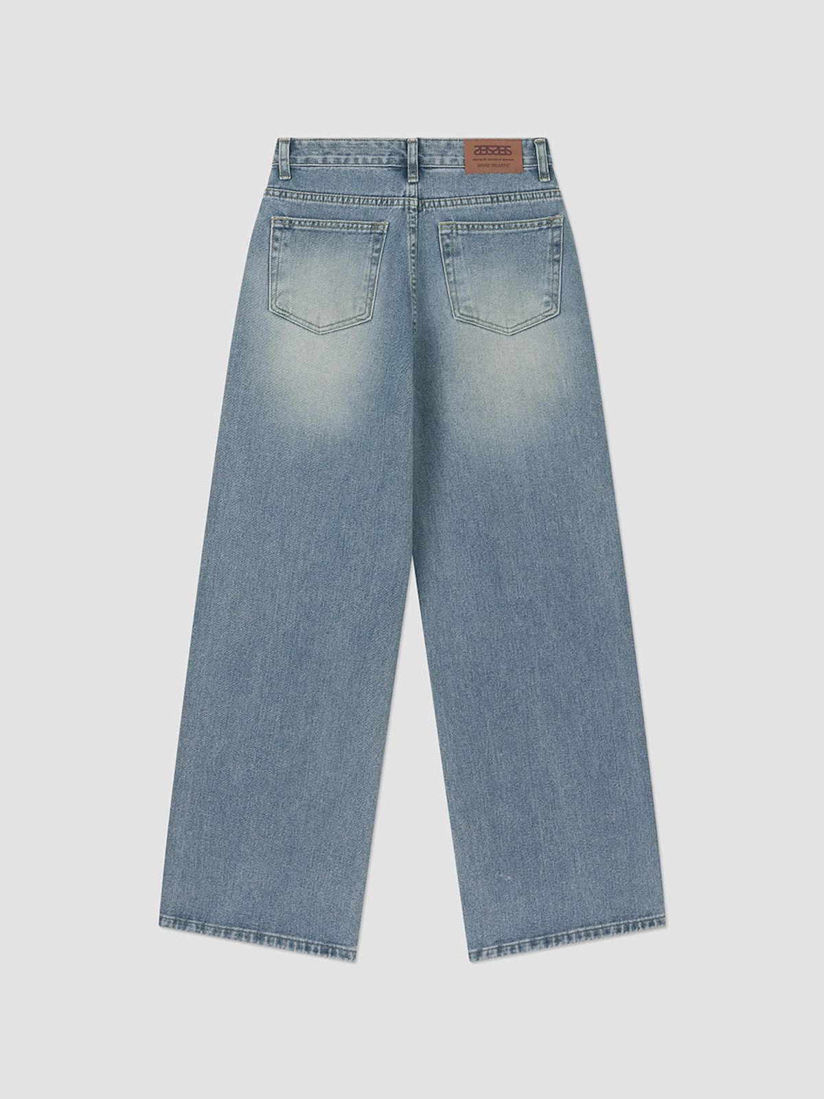 앤하츠(ANNEHEARTS) Classic Long Wide Denim Light Blue