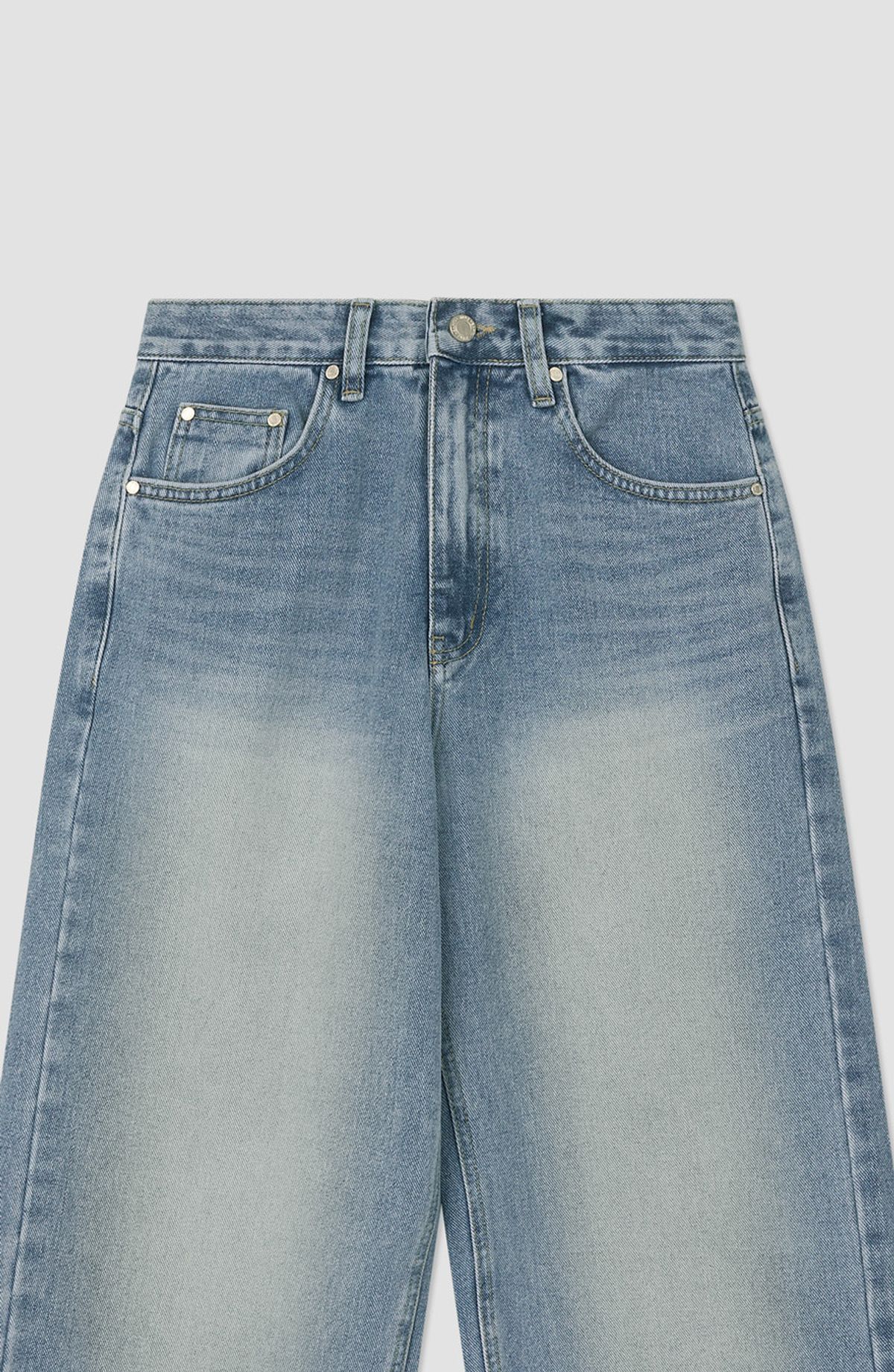 앤하츠(ANNEHEARTS) Classic Long Wide Denim Light Blue
