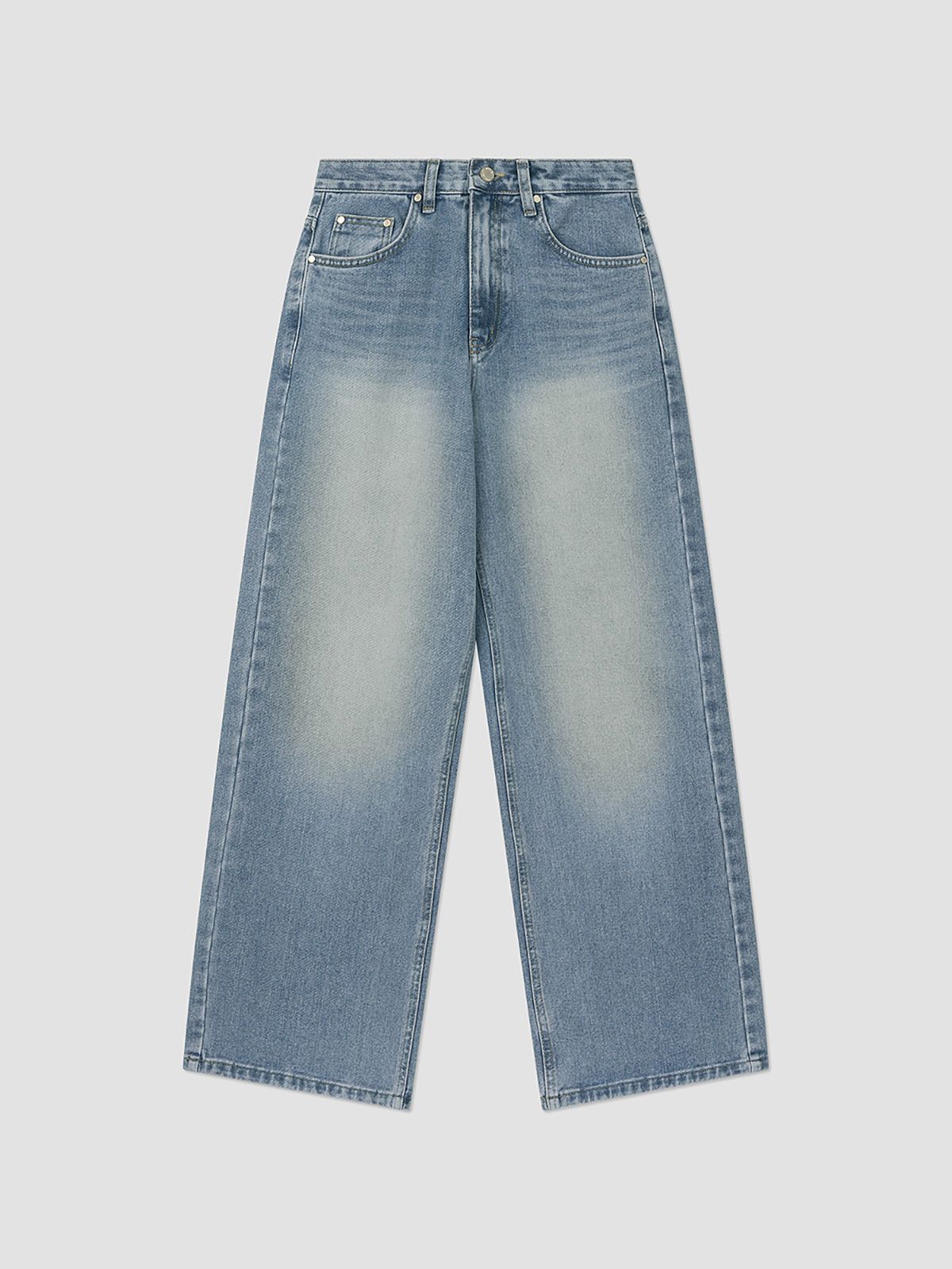 앤하츠(ANNEHEARTS) Classic Long Wide Denim Light Blue