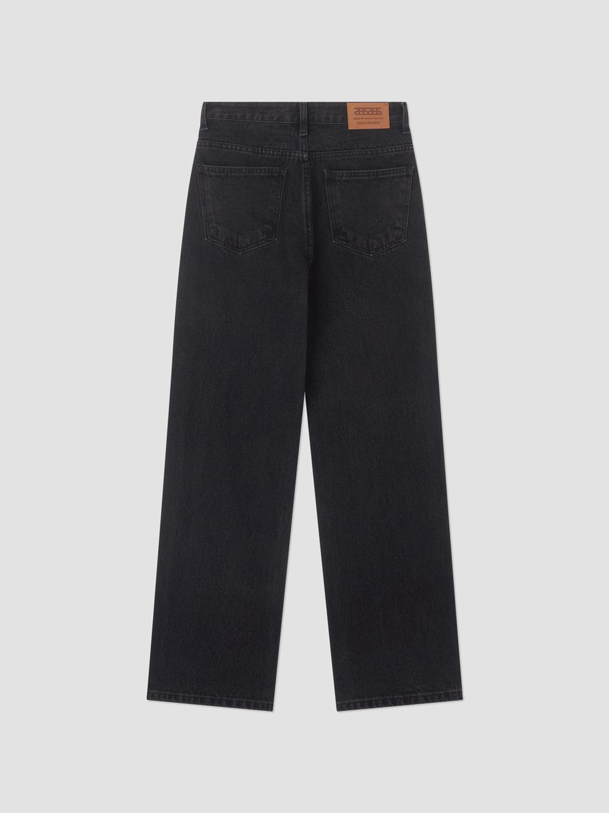 앤하츠(ANNEHEARTS) Color Wide Denim Pants Black
