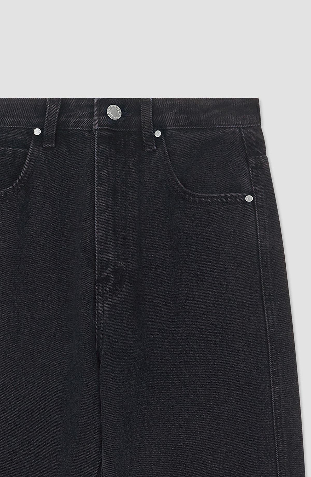 앤하츠(ANNEHEARTS) Color Wide Denim Pants Black