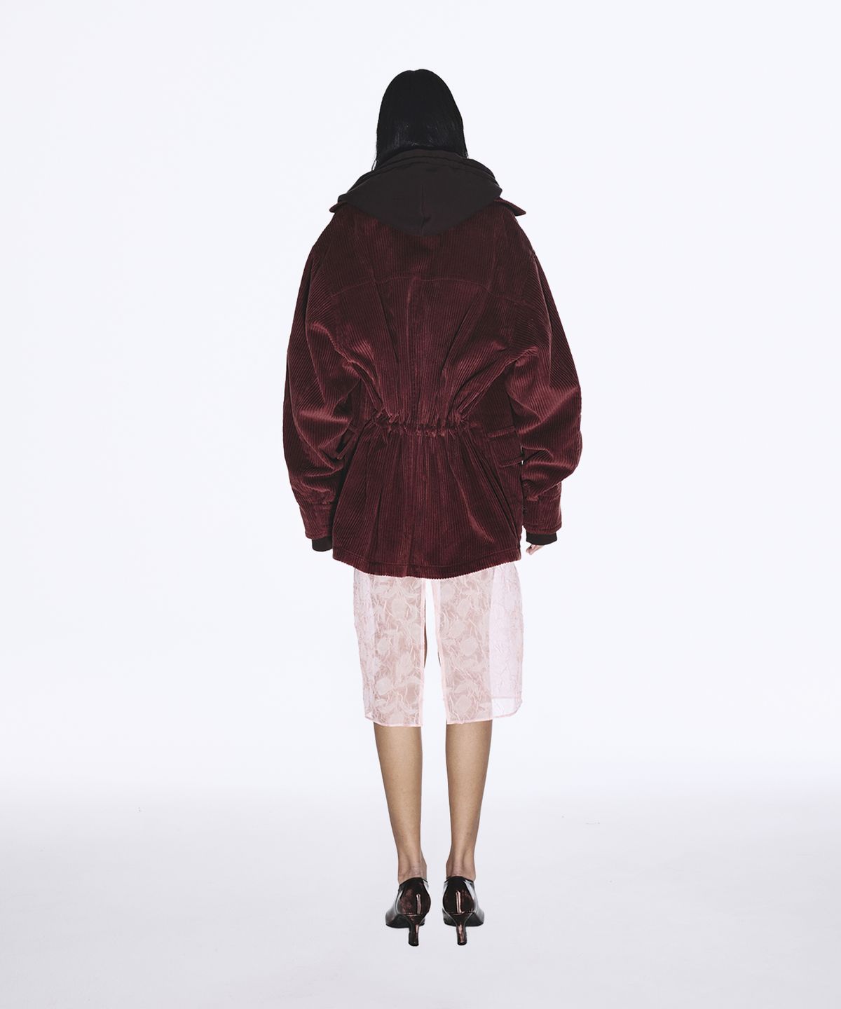 유지(YUJI) BOLD CORDUROY HUNTING COAT WINE