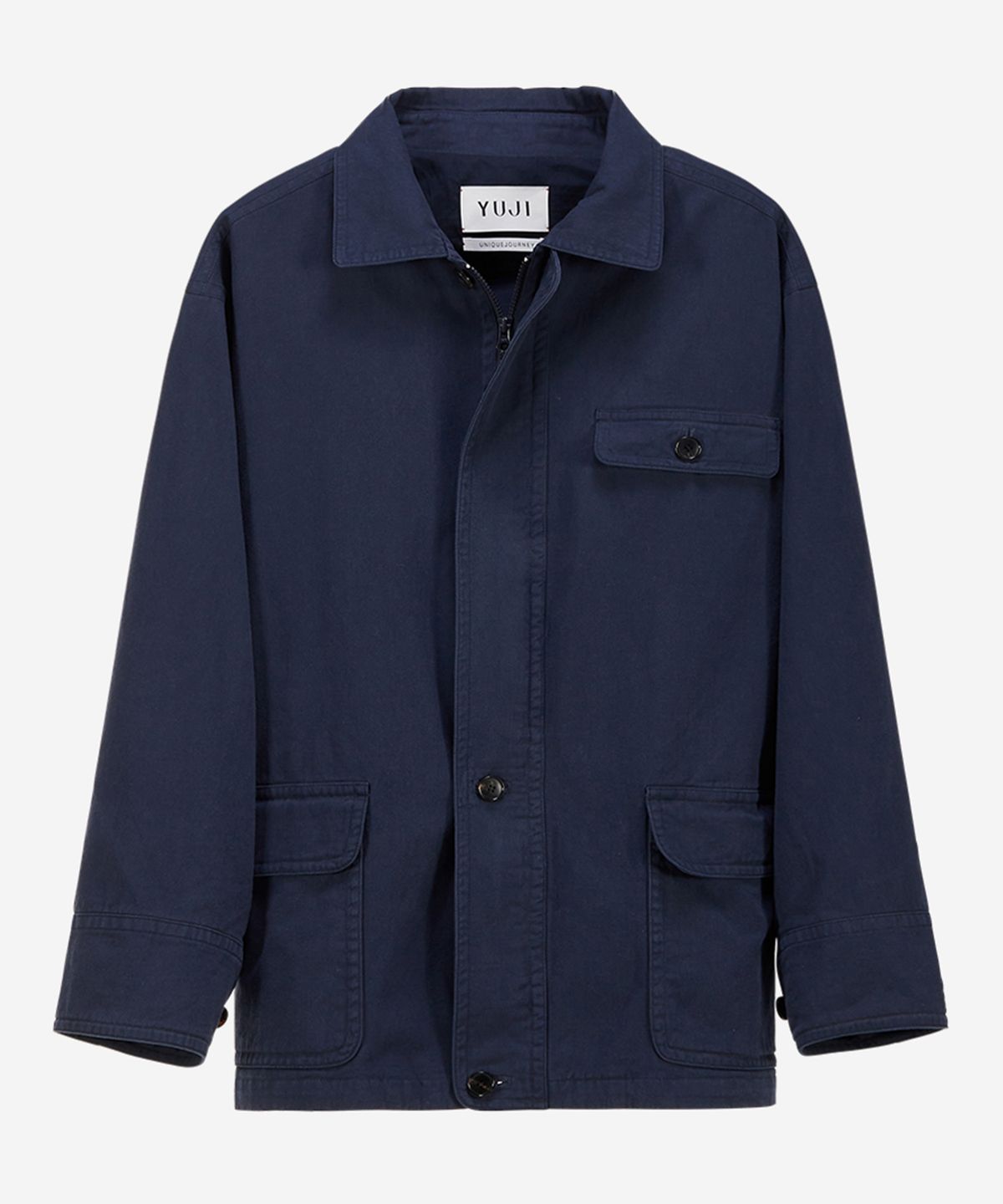 유지(YUJI) VINTAGE WASHED HUNTING COAT NAVY
