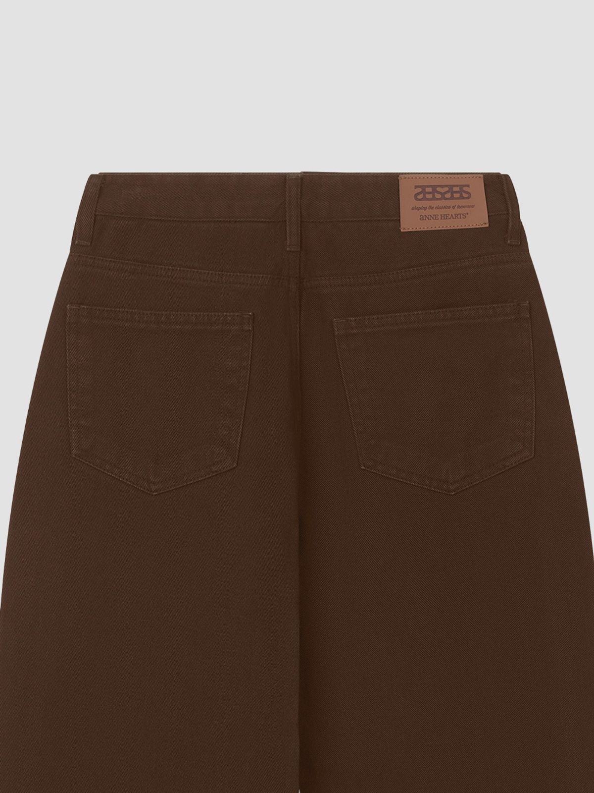 앤하츠(ANNEHEARTS) Color Wide Denim Pants Dark Brown