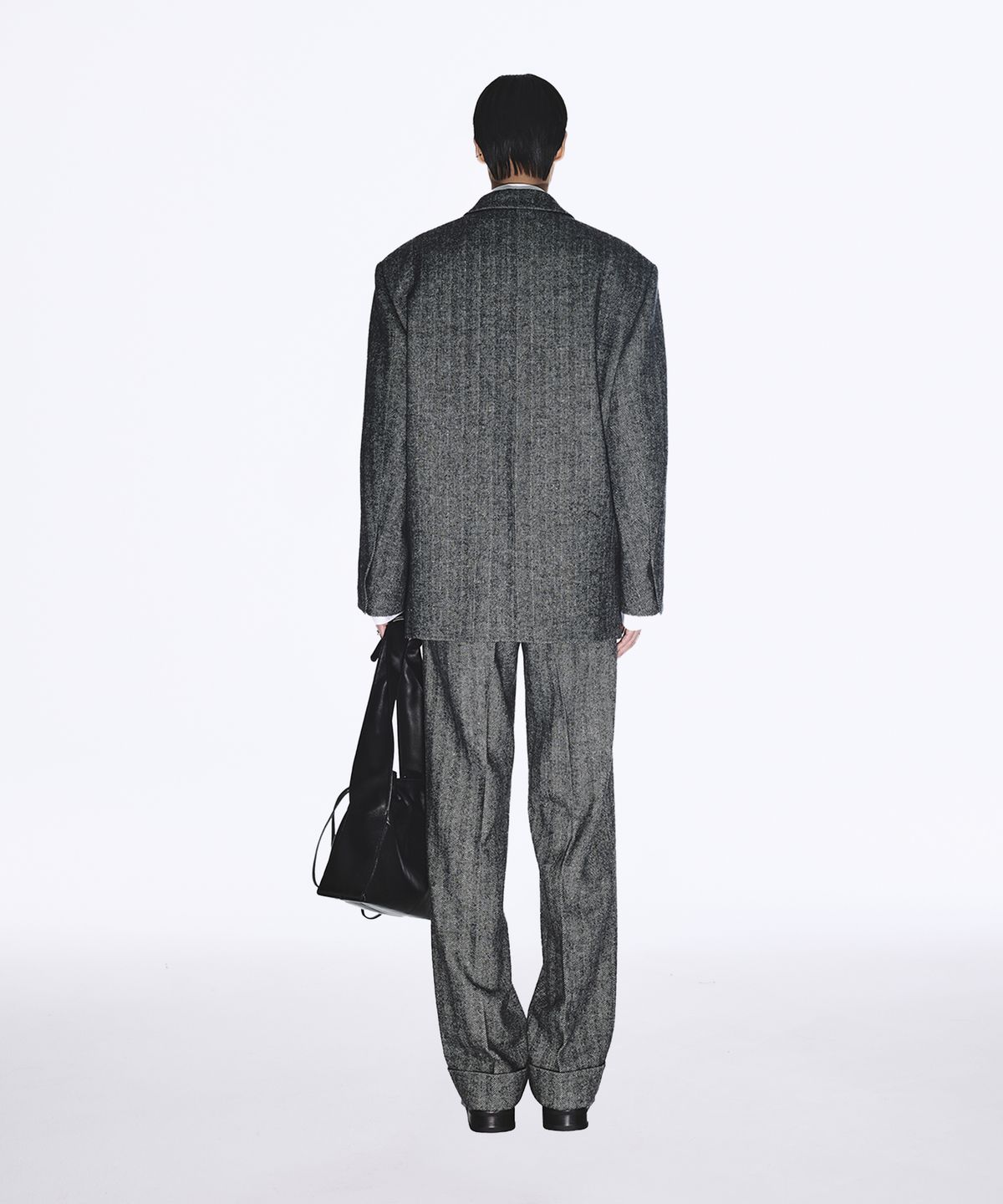 유지(YUJI) WOOL SINGLE TAILORED JACKET DARK GREY