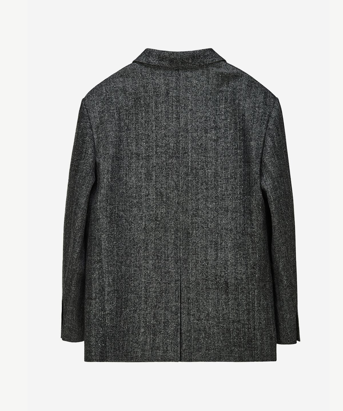 유지(YUJI) WOOL SINGLE TAILORED JACKET DARK GREY