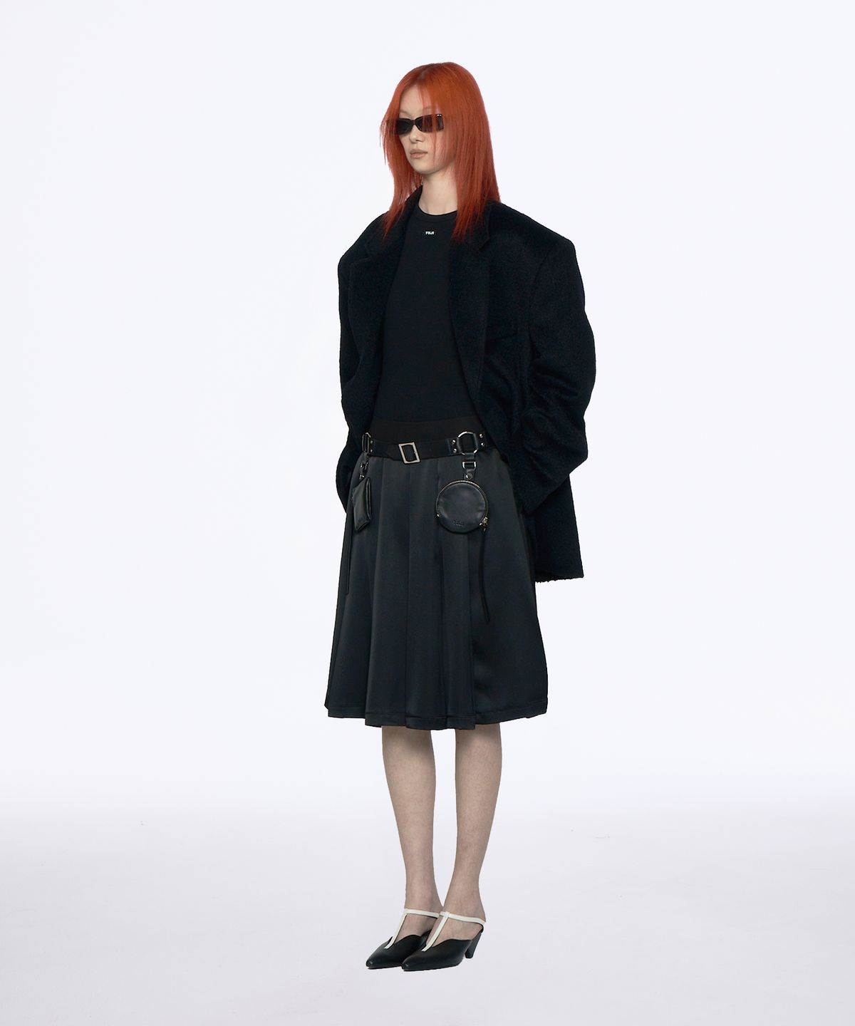 유지(YUJI) OVERSIZE WOOL ALPAKA TAILORED JACKET BLACK